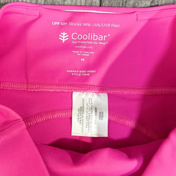 Coolibar Ananda Bike Shorts in Bright Pink NWT [C11] - Picture 7 of 10